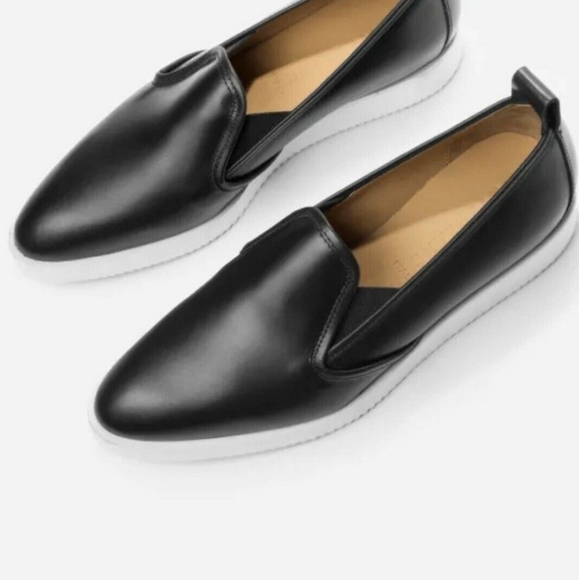 Everlane | Black Leather Street Slip-on Loafers - Picture 13 of 13